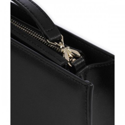 Patrizia Pepe Crossbody bag fine grain leather black