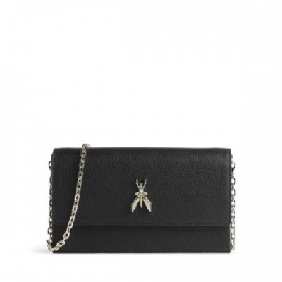 Patrizia Pepe Fly Crossbody bag grained calfskin black