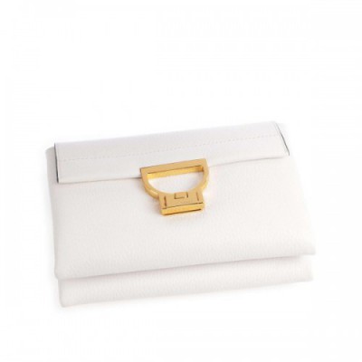 Coccinelle Arlettis Signature Crossbody bag grained leather white