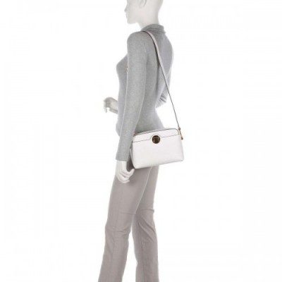 Coccinelle Liya Crossbody bag grained leather white