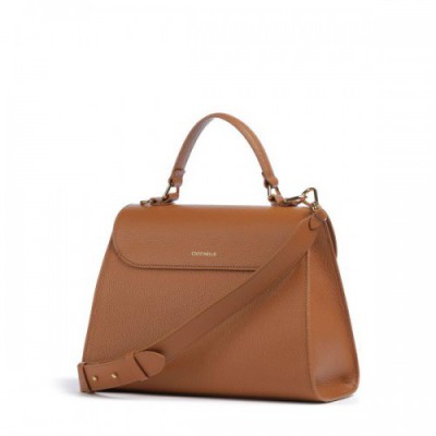 Coccinelle Dew Handbag grained leather brown