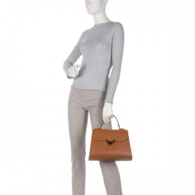 Coccinelle Dew Handbag grained leather brown