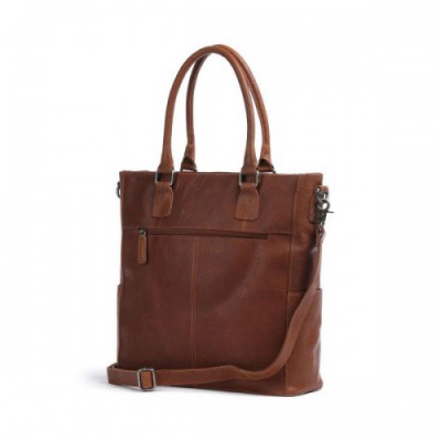 Burkely Antique Avery Tote bag 13″ grained leather brown