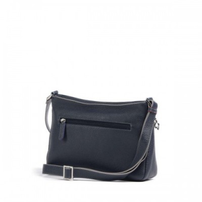 Mywalit Crossbody bag grained cow leather dark blue