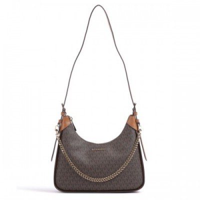 Michael Kors Wilma Hobo bag canvas dark brown