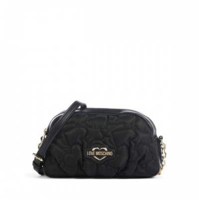 Love Moschino Puffy Heart Crossbody bag polyester, synthetic black