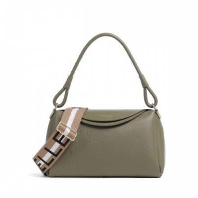 Coccinelle Eclyps Shoulder bag grained leather olive-green