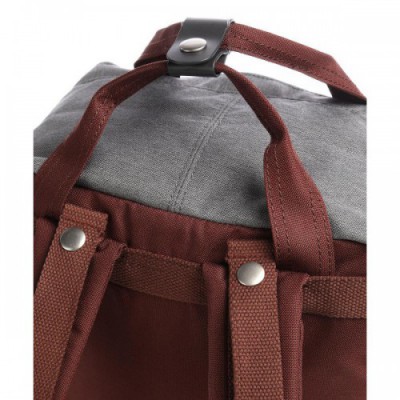 Doughnut Macaroon Backpack 14″ nylon brown/grey