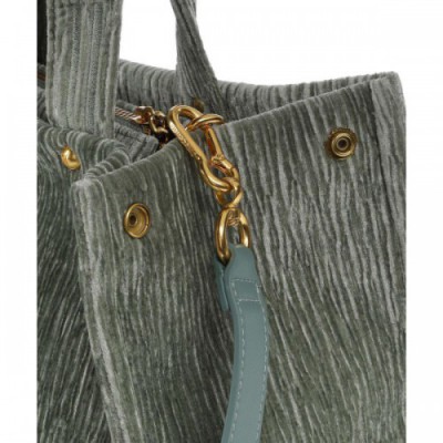 Juicy Couture Iris Crinkled Velvet M Handbag cotton, polyester green