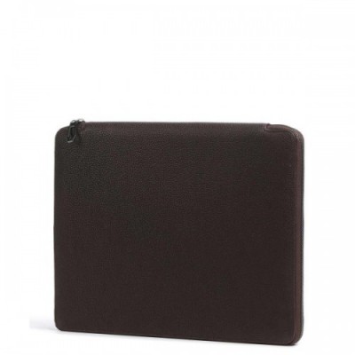 Piquadro Rhino Laptop case grained cow leather dark brown