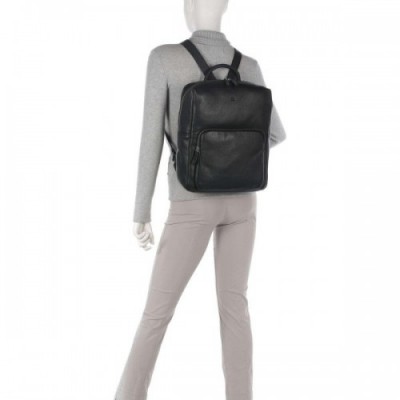 Markberg Frame Backpack grained cow leather black