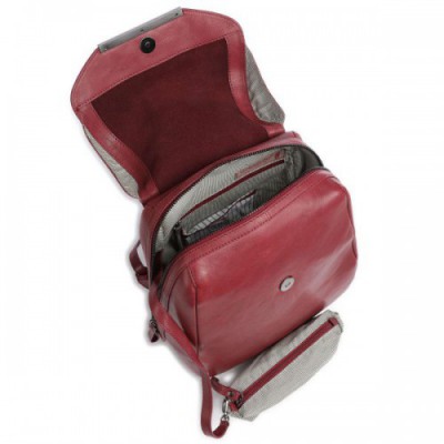 Aunts & Uncles Grandma's Luxury Club Mrs. Dumpling Backpack fine grain cow leather red