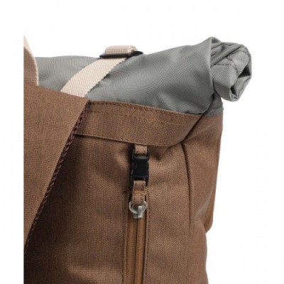 Doughnut Christopher Rolltop backpack 15″ polyester grey/brown