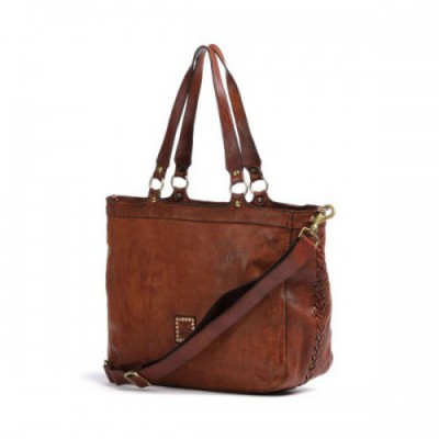 Campomaggi Tote bag grained cow leather cognac