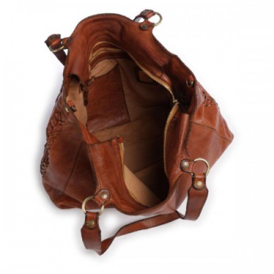 Campomaggi Tote bag grained cow leather cognac