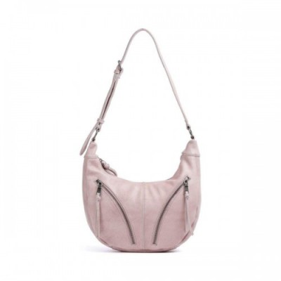 FredsBruder Dear Hobo bag grained leather antique pink