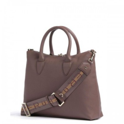 Aigner Zita Handbag grained cow leather brown