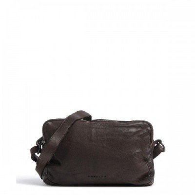 Harold's Submarine Crossbody bag grained leather dark brown