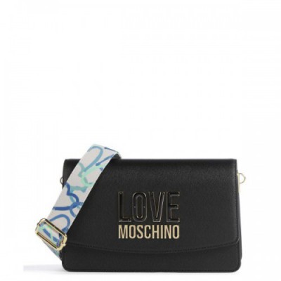 Love Moschino Jelly Logo Crossbody bag synthetic black