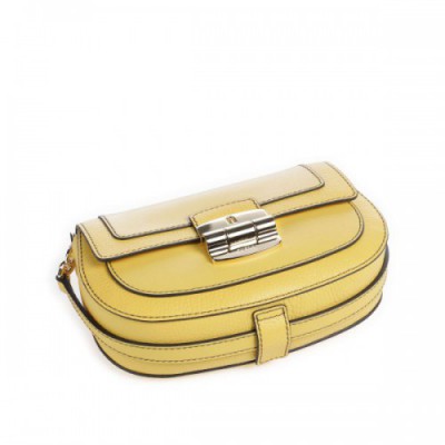 Furla Club 2 S Shoulder bag grained leather yellow