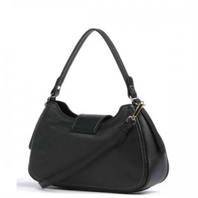 Brics Gondola Hobo bag grained leather black