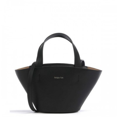 Patrizia Pepe Minimal City Handbag fine grain leather black