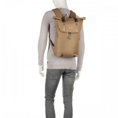 Doughnut Reborn Christopher Small Rolltop backpack 13″ recycled polyester camel