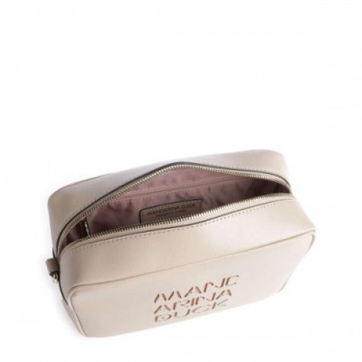 Mandarina Duck Lady Duck Crossbody bag softly grained calfskin beige