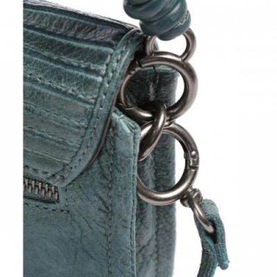 FredsBruder Enna Shoulder bag grained leather dark green