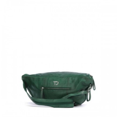 Taschendieb Wien Kohlmarkt 108 Sling bag grained cow leather dark green