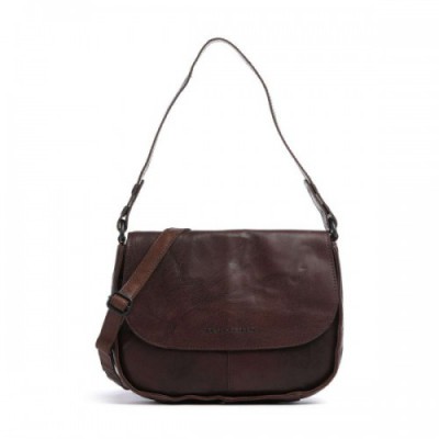 Spikes & Sparrow Bronco Yaris Shoulder bag grained leather dark brown