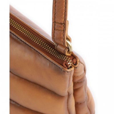 Burkely Drowsy Dani Crossbody bag fine grain leather brown