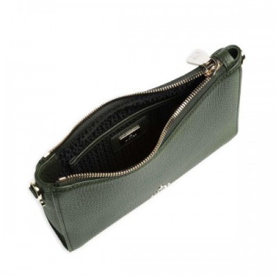 Aigner Ivy S Shoulder bag grained cow leather dark green