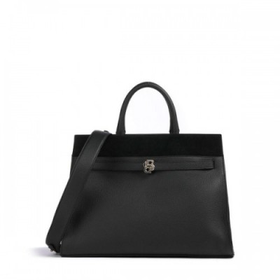 BOSS Beverly Handbag grained cow leather black