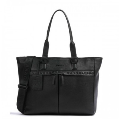 Burkely Minimal Mason Tote bag 15″ grained leather black