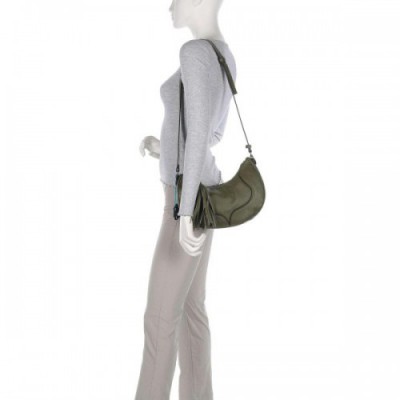 Gabs Texas Maite Shoulder bag grained calfskin olive-green