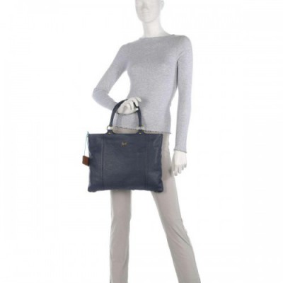 Gabs Urban Delia Tote bag grained calfskin dark blue