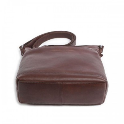 The Chesterfield Brand Cow Wax Pull Up Almeria Crossbody bag pull-up cow leather dark brown