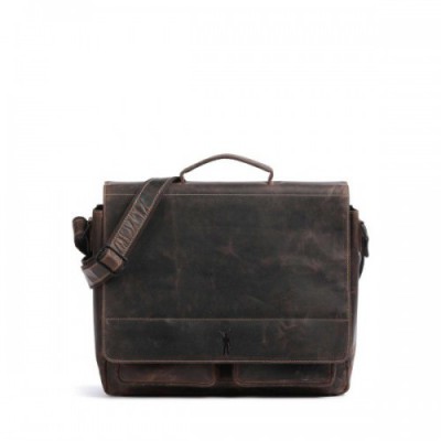 Jack Kinsky Baltimore 6 Briefcase leather dark brown