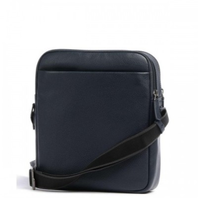 Roncato Alaska Crossbody bag 10″ grained leather navy