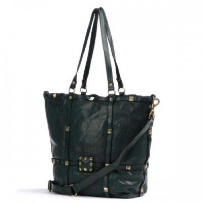 Campomaggi Prestige Tote bag grained cow leather dark green