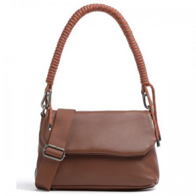 FredsBruder Nea Shoulder bag grained leather brown