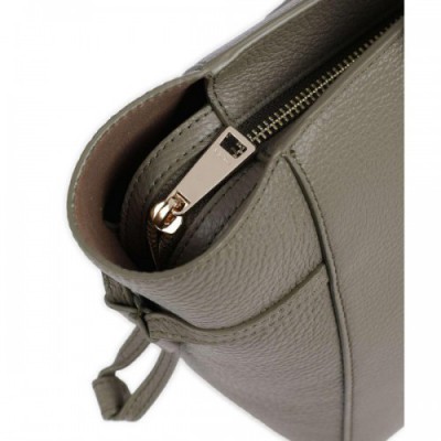 Furla Net S Shoulder bag grained leather khaki