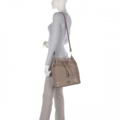 Maison Mollerus Vinerus Niesen Bucket bag canvas taupe