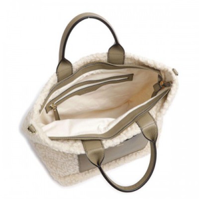 Abro Florian Raquel Handbag faux fur ivory