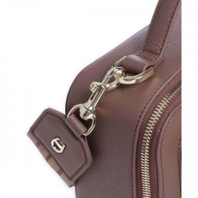 Aigner Zita S Crossbody bag grained cow leather brown