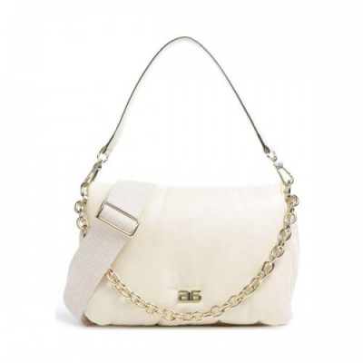 Abro Piuma_Lucido Puffer Shoulder bag fine grain cow leather ivory