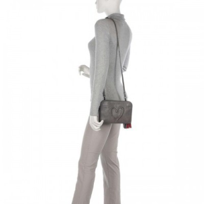 Taschendieb Wien Theodor-Herzl-Platz 7 Crossbody bag grained cow leather grey