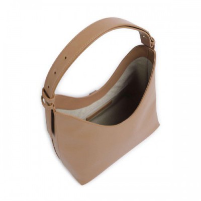 Furla Goccia M Hobo bag softly grained calfskin light brown