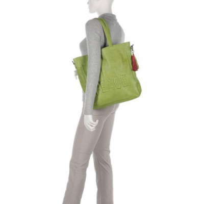 Taschendieb Wien Versöhnungsstraße 1 Tote bag grained cow leather light green